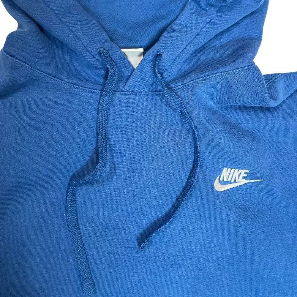 Nike Hoodie Mens Large Blue Pullover Swoosh Sweatshirt